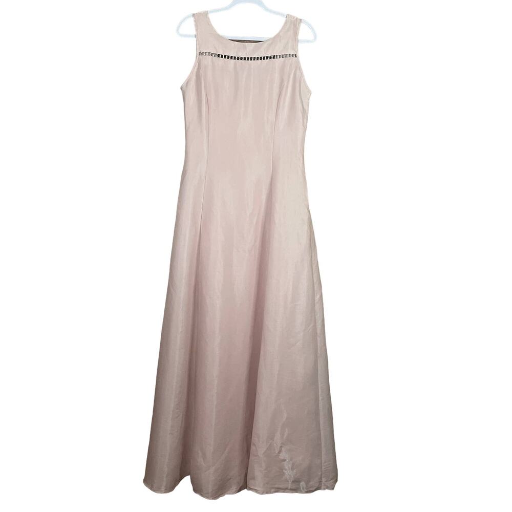 Vintage Jessica McClintock Bridal Gown Sleeveless Dress Pale Pink SZ 14 NWT